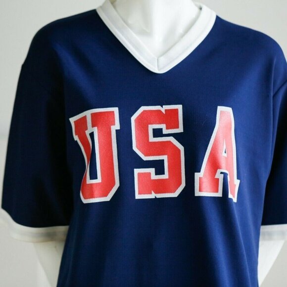 Vintage 70s USA Nylon Short Sleeve T Shirt Top - Picture 3 of 7